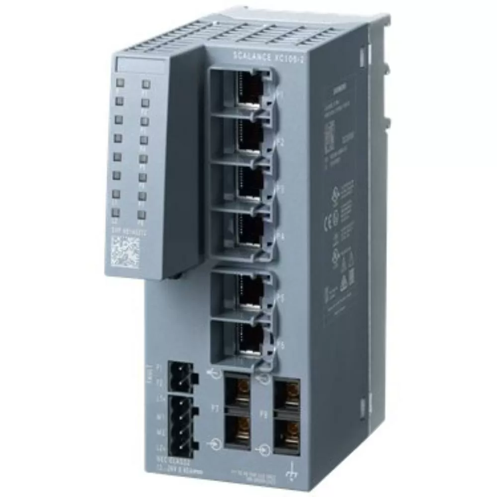 Коммутатор Siemens Scalance XC106-2 (SC): 6×RJ45 10/100Мбит/с, 2×SC 100Мбит/с (MM)