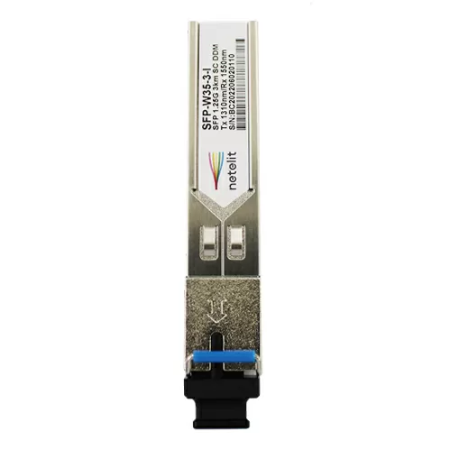 Модуль NETELIT, SFP 1.25G WDM до 3км, Tx 1310нм/Rx 1550нм, SC, DDM индустриальный