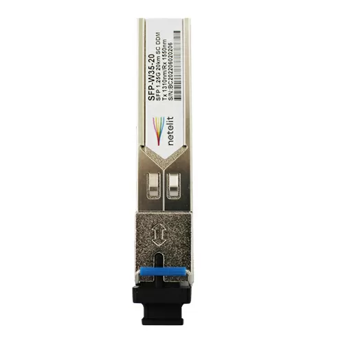 Модуль NETELIT, SFP 1.25G WDM до 20 км, Tx 1310нм/Rx 1550нм, SC, DDM