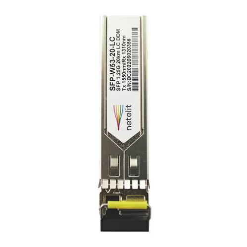 Модуль NETELIT, SFP 1.25G WDM до 20км, Tx 1550нм/Rx 1310нм, LC, DDM