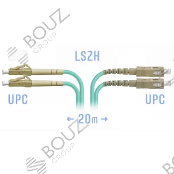Патчкорд оптический SC/UPC, SM, Duplex, 20 метров, LSZH 3мм