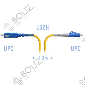 Патчкорд оптический LC/UPC-SC/UPC, SM, Simplex, 10 метров, LSZH 3 мм