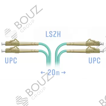 Патчкорд оптический LC/UPC, SM, Duplex, 20 метров, LSZH 3мм