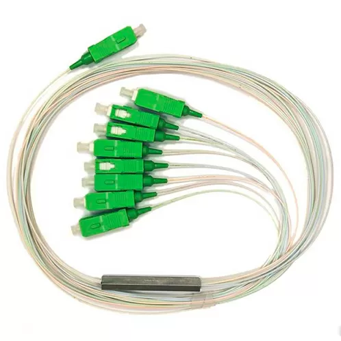 Делитель оптический планарный бескорпусный 1x8, оконцованный разъемами SC/APC