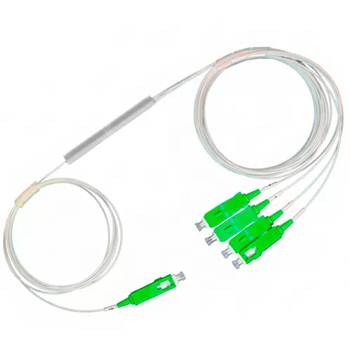 Делитель оптический планарный бескорпусный 1x4, оконцованный разъемами SC/APC